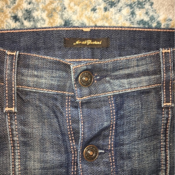 7 for all mankind button down denim skirt Jean skirt NWOT size 26 - Picture 7 of 8